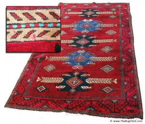 New Hamadan Rug covered in ink