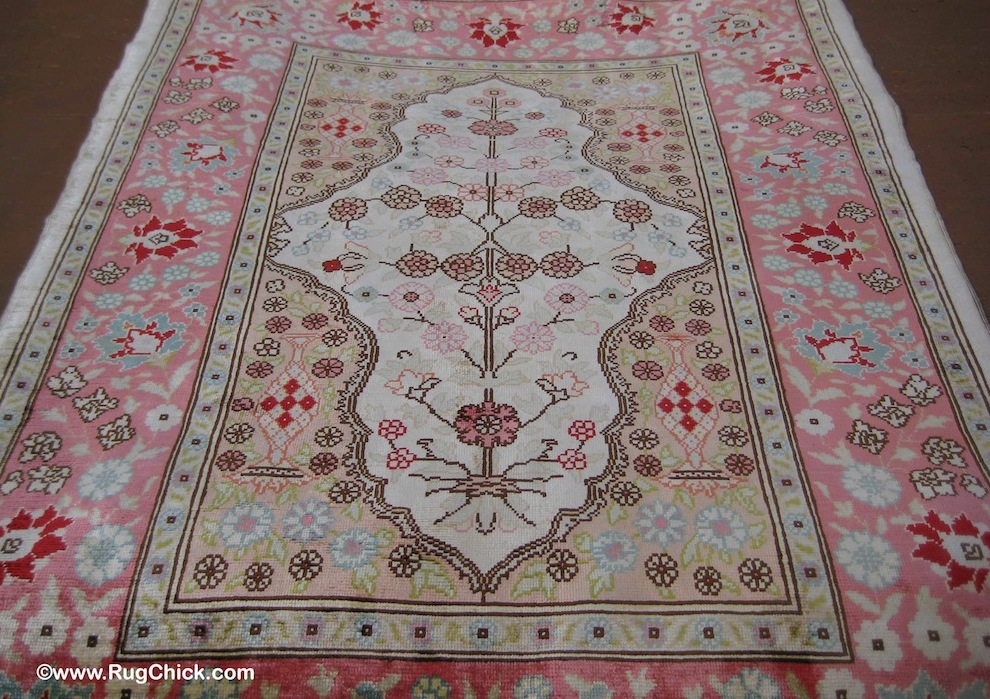 Turkish Hereke silk after the wash services to save it.