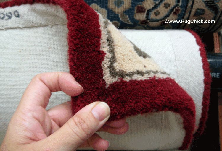 Tufted rugs have canvas material on the back.