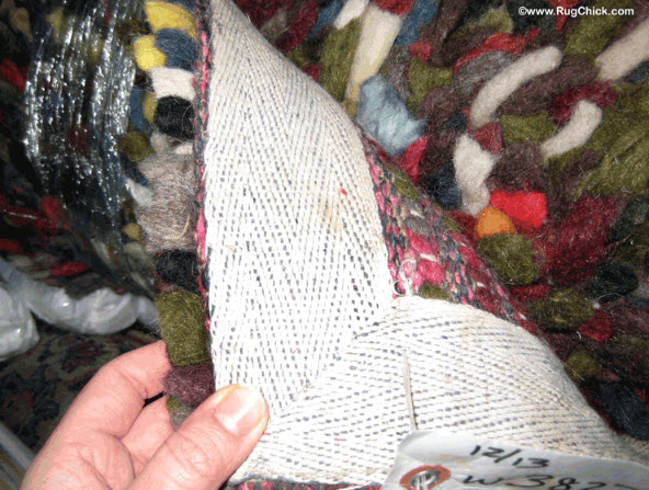 A good tug on a tuft can yank it out of a rug like this.