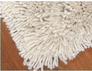 Acrlic white shag rug